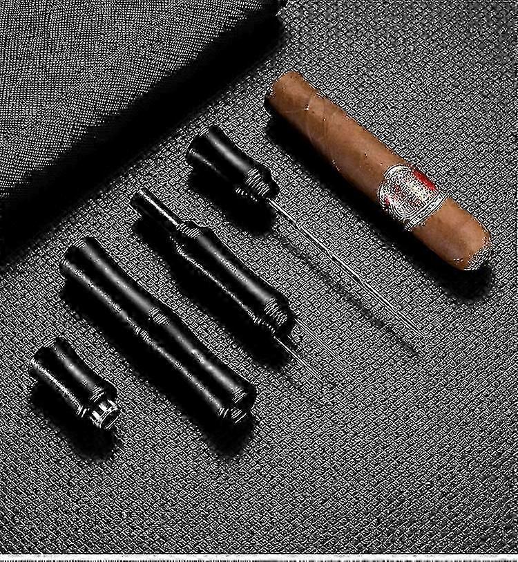 Dual Function Cigar Needle with Punch & Holder compatible with Smooth Cigar Draw