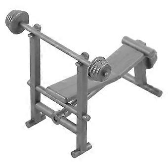 Dockhus Mini Viktbänk Hantlar Gör-det-själv Dockhus Gymutrustning Miniatyr Träningsutrustning Dockhus Fitness Små dockor Träningstillbehör