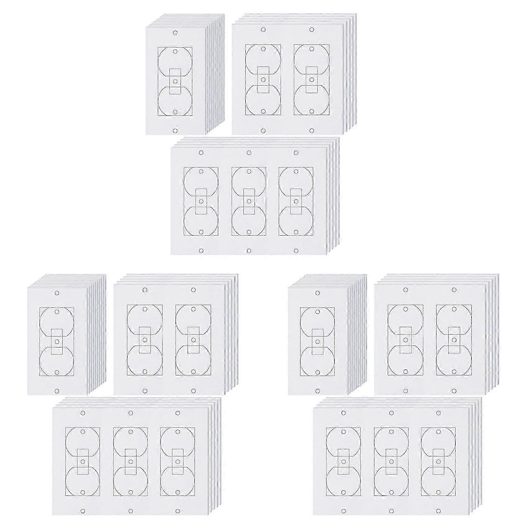 60Pcs Wall Insulation Outlet Insulators Sealers,Electrical Outlet Insulation Pads compatible with Wall, Light, Switch Socket