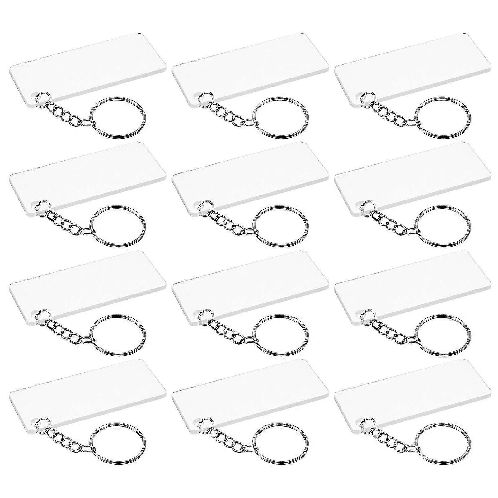 Acrylic Keychain Kit DIY Blank Keychains Set compatible with Crafting 30Sets