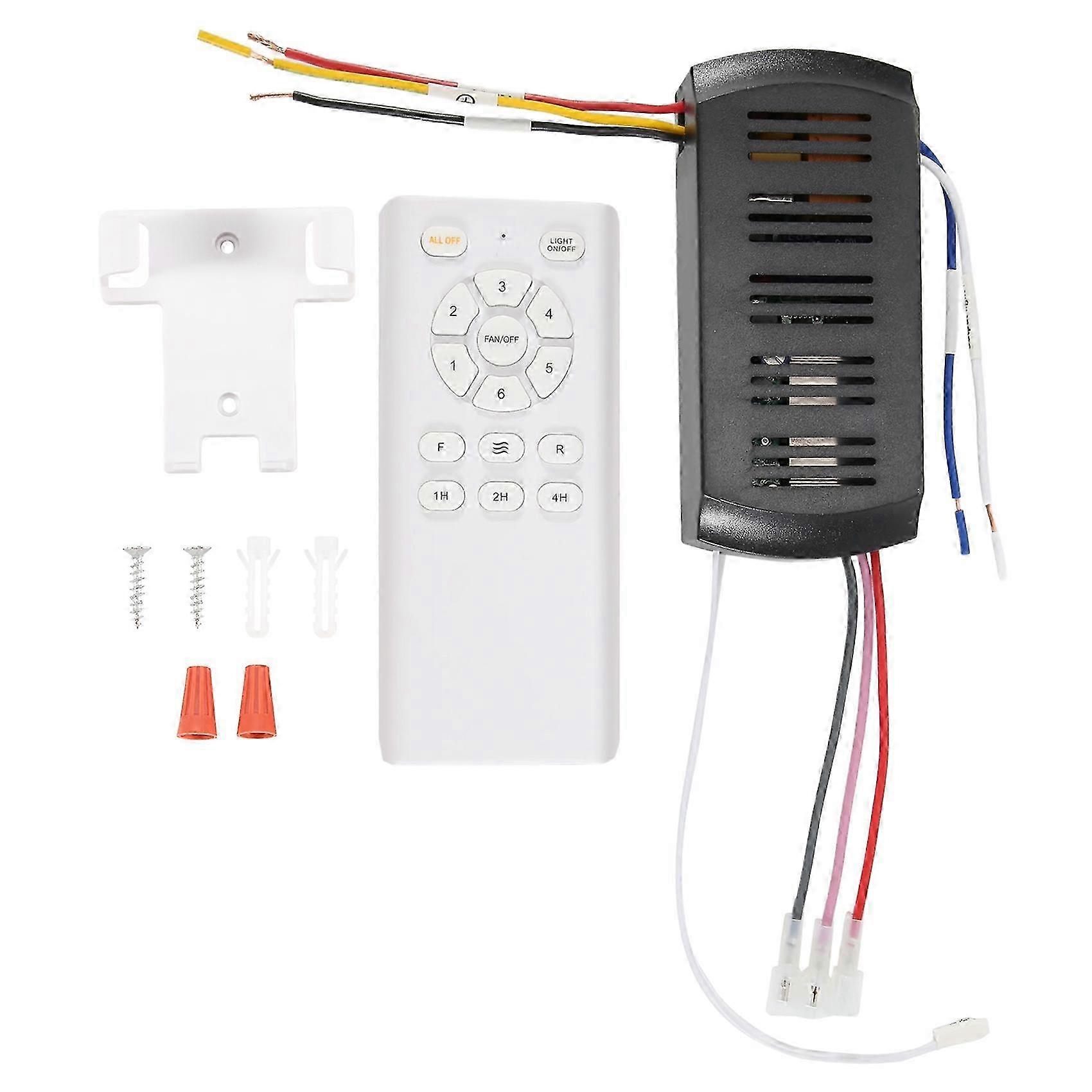 Frequency Conversion Ceiling Fan Remote Control Kit Light High Voltage 6-Speed Remote Receiver Controller