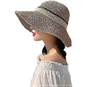 zonnehoed floppy strohoed brede rand opvouwbare UV-bescherming emmer zomer strandhoed voor meisjes vrouwen