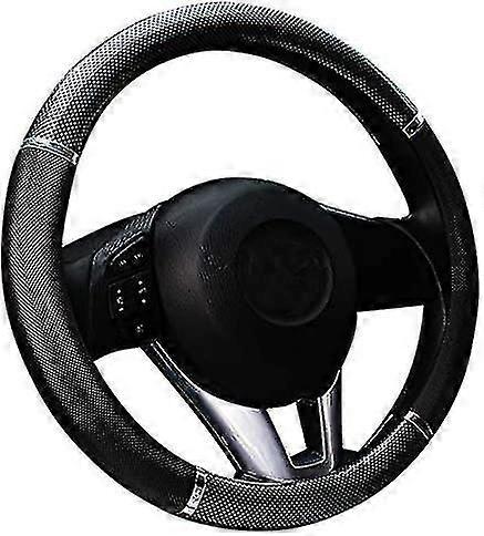 Medium Car Steering Wheel Cover 15 In,gray-CE