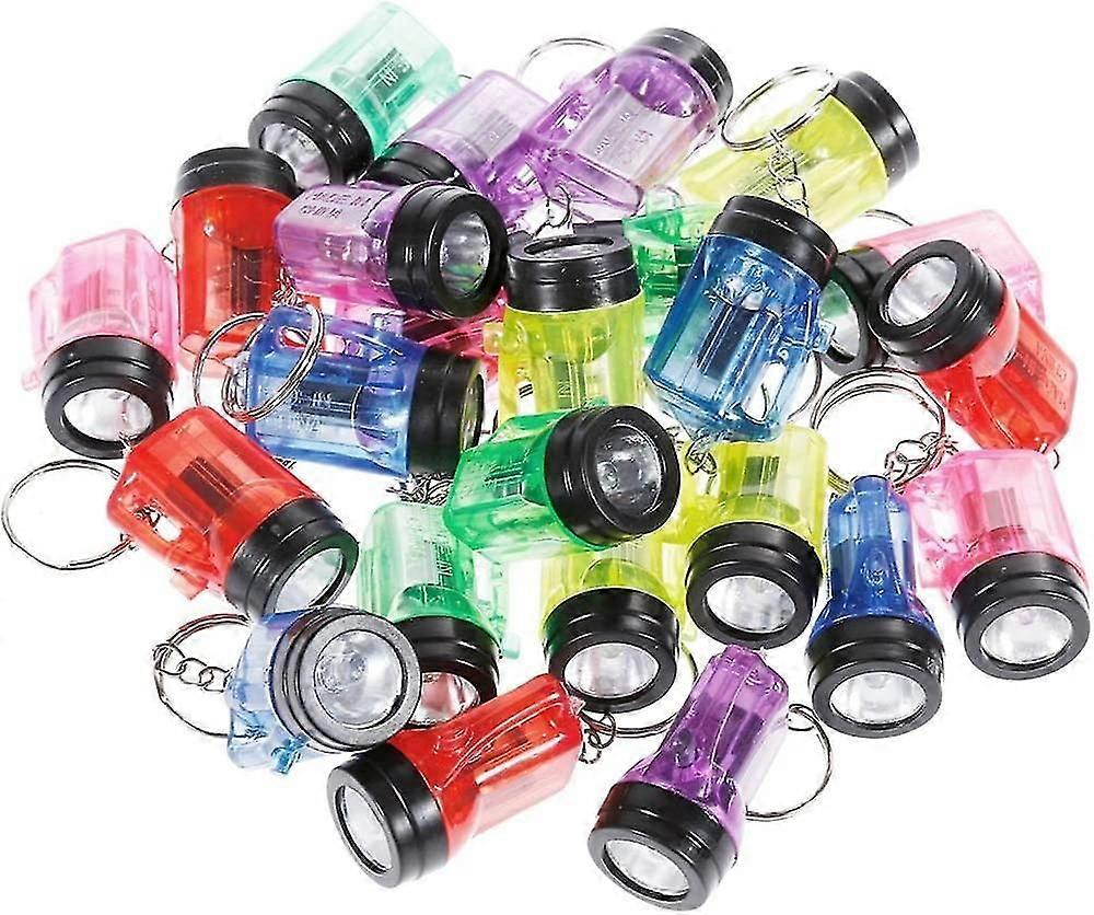 24pcs Keychain Flashlight Mini Lamp 4cm Gift