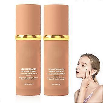 4-in-1 Flüssig-Make-up mit Farbanpassungstechnologie, langanhaltend, wasserfest, für reife Haut, 30 ml