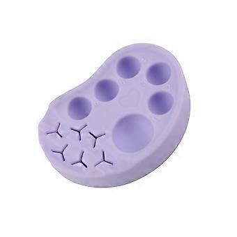 Silicone Makeup Palette for Eyelash Lift and Nail Art, Reusable with Multiple Wells and Brush Rest