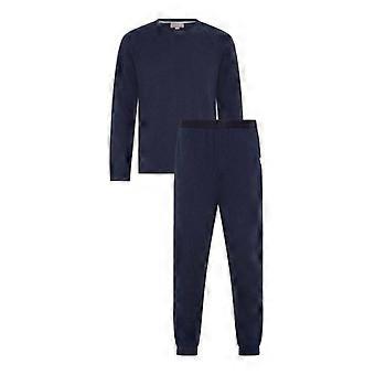 Ted Baker Mens Lettering Crew Neck Regular Long Pyjama Set