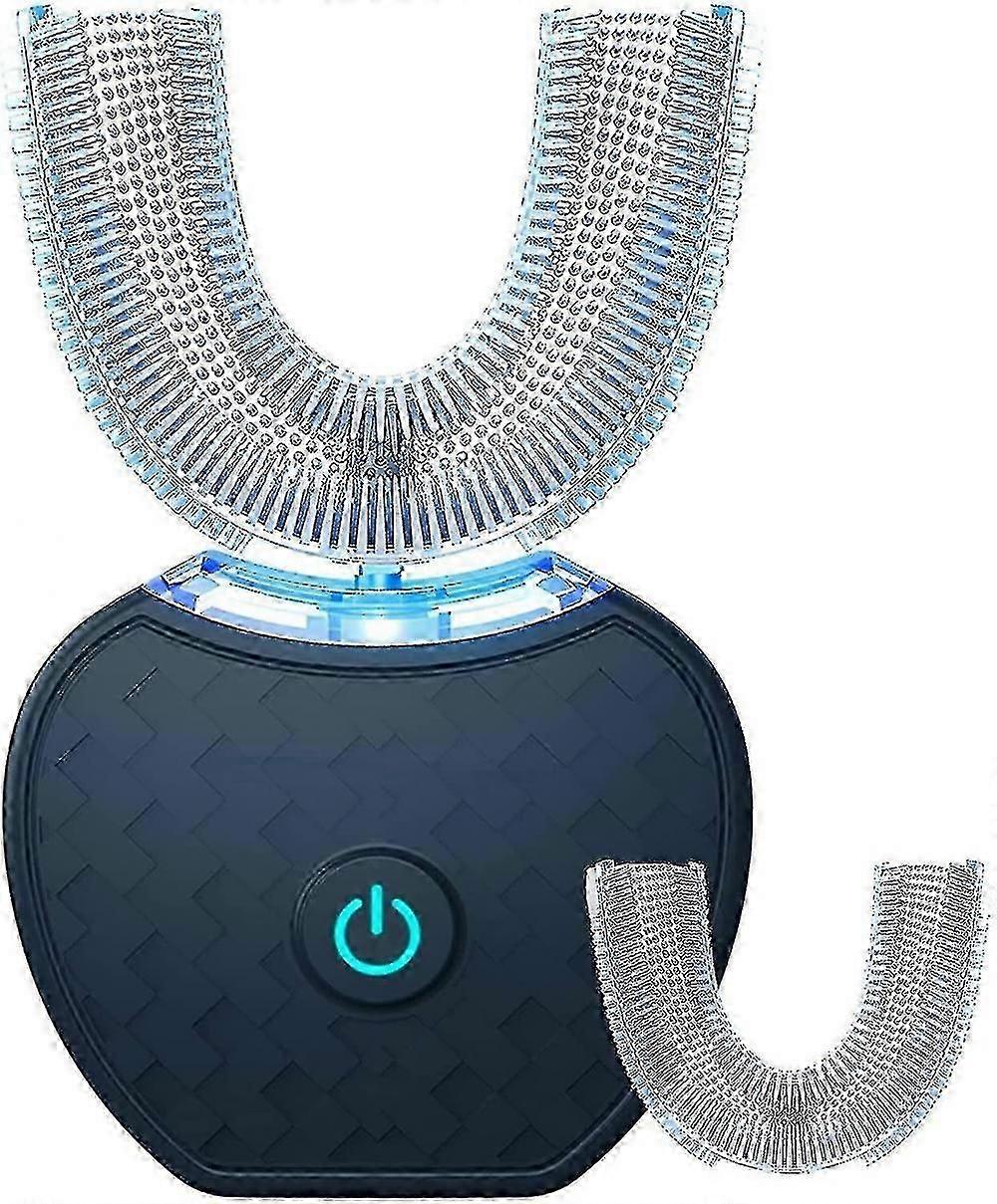 Electric Toothbrush,automatic Toothbrush,u-shape Sonic Toothbrush Teeth Whitening Kit With Replacement Brush Head