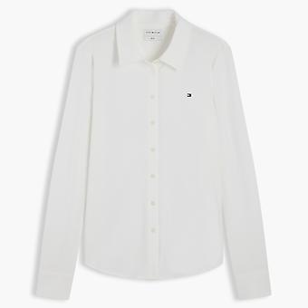 Camisa Tommy Hilfiger Ww0ww43528 Slim Pique com Botões Laterais