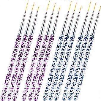 Nail Art Brush Pens Nail Detail Striping Brushes for Manicure Set 24Pcs