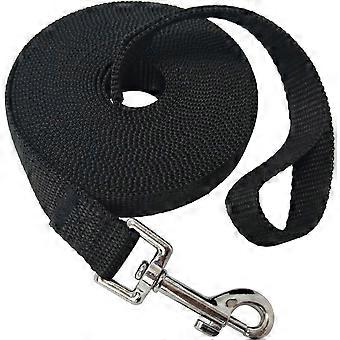 Nylon Training Dog Leash for Small Medium Large Dogs, 15ft 20ft 30ft 50ft Long Puppy Lead for Obedience Recall Training, Camping (20ft, Black)
