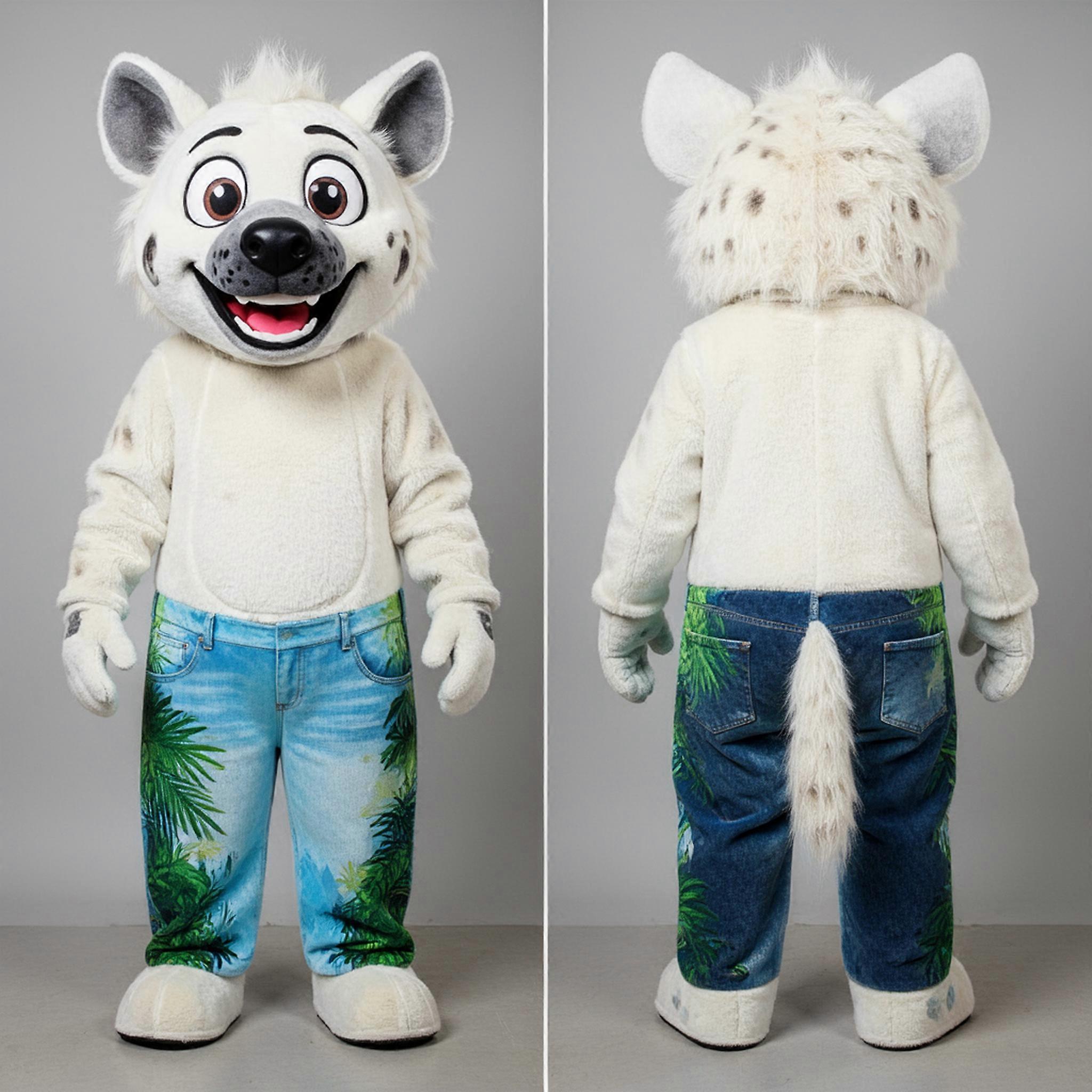 MASTICOT Snow White Cartoon Hyena Mascot