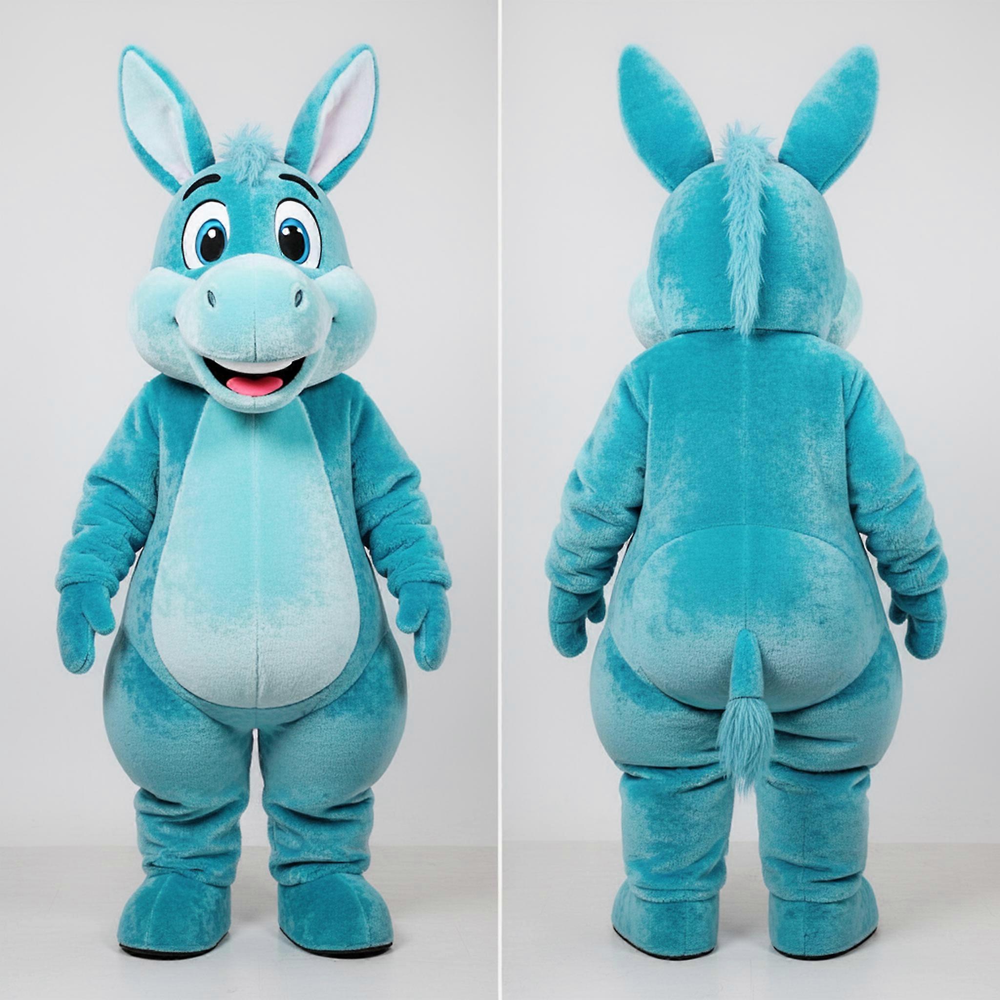 MASTICOT Cyan Playful Donkey Mascot