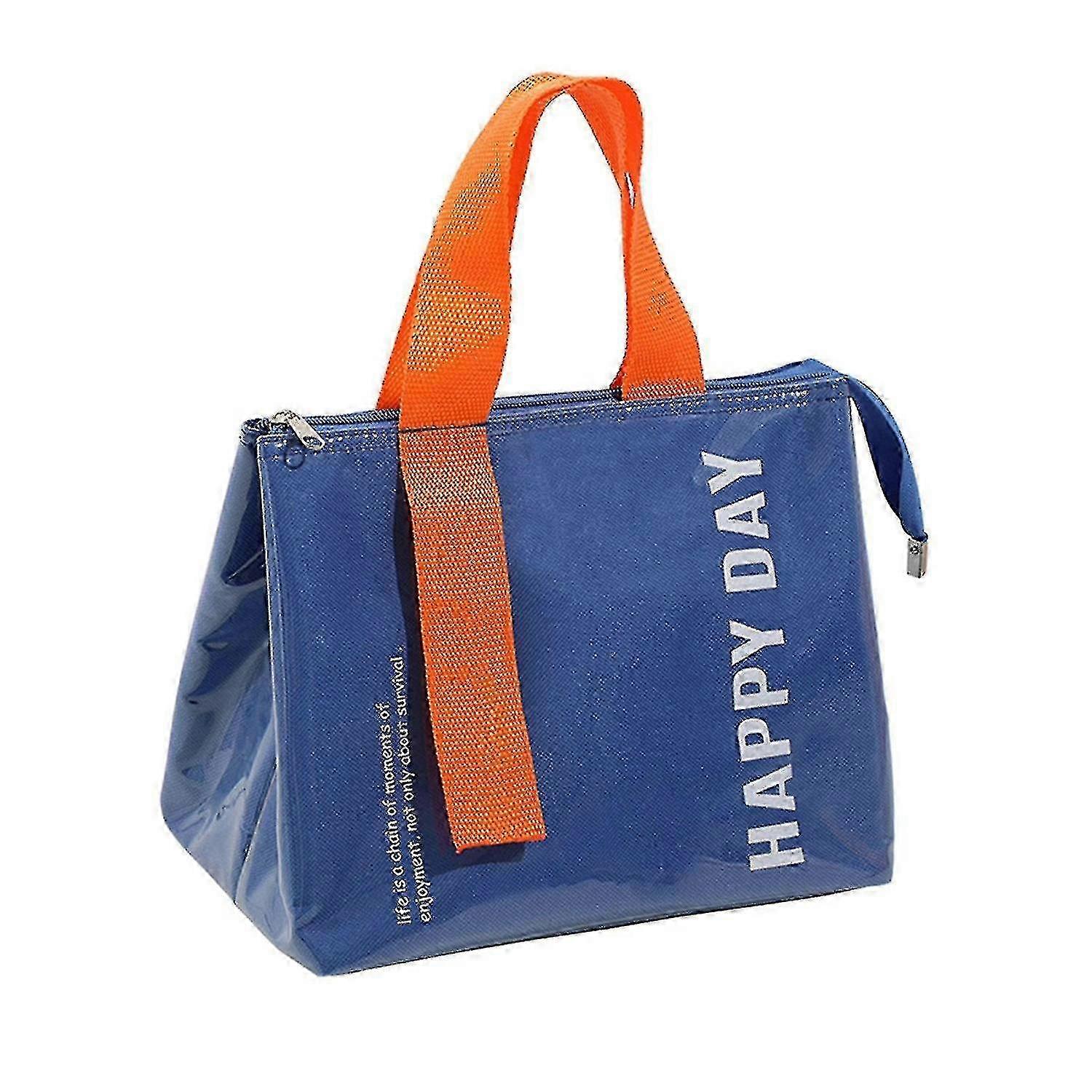 Waterproof Thickened Insulation Lunch Bag Simple Solid Color Lunch Box Bag