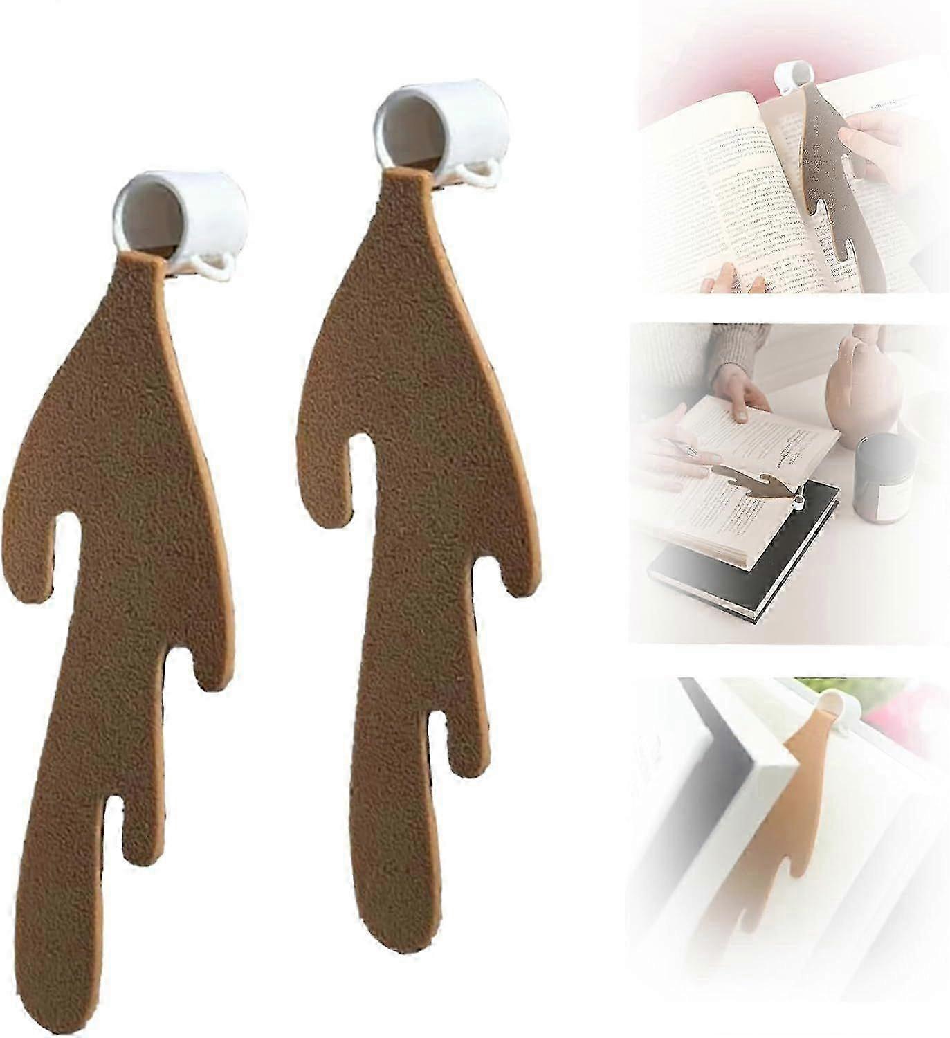 Spilt Coffee Cup Mug Bookmark Realistic Design