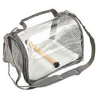 Small Portable Bird Travel Cage Carrier with Standing Perch for Parrots and Lizards Edition 0831