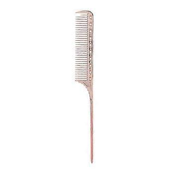Professional Rat Tail Hair Comb, Salon Grade Hairdressing Comb, Comb Crafted from Aluminum Metal, Rose Gold