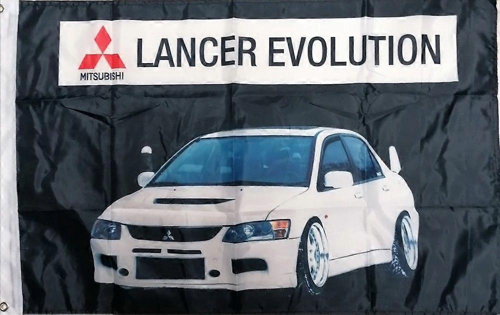 Mitsubishi Lancer Evolution Decorate Flag (White) HY0924
