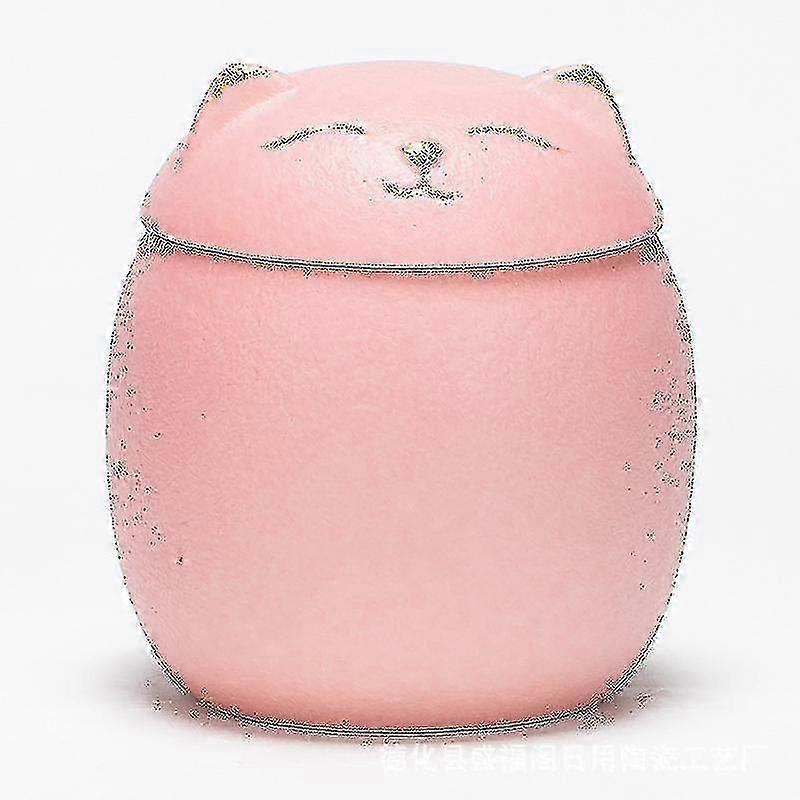 Smiling Ceramic Cat Ashes Urn