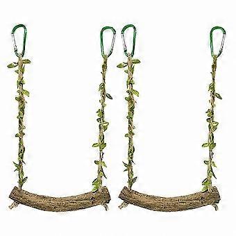 Solid Wood Bird Swing With Ladder