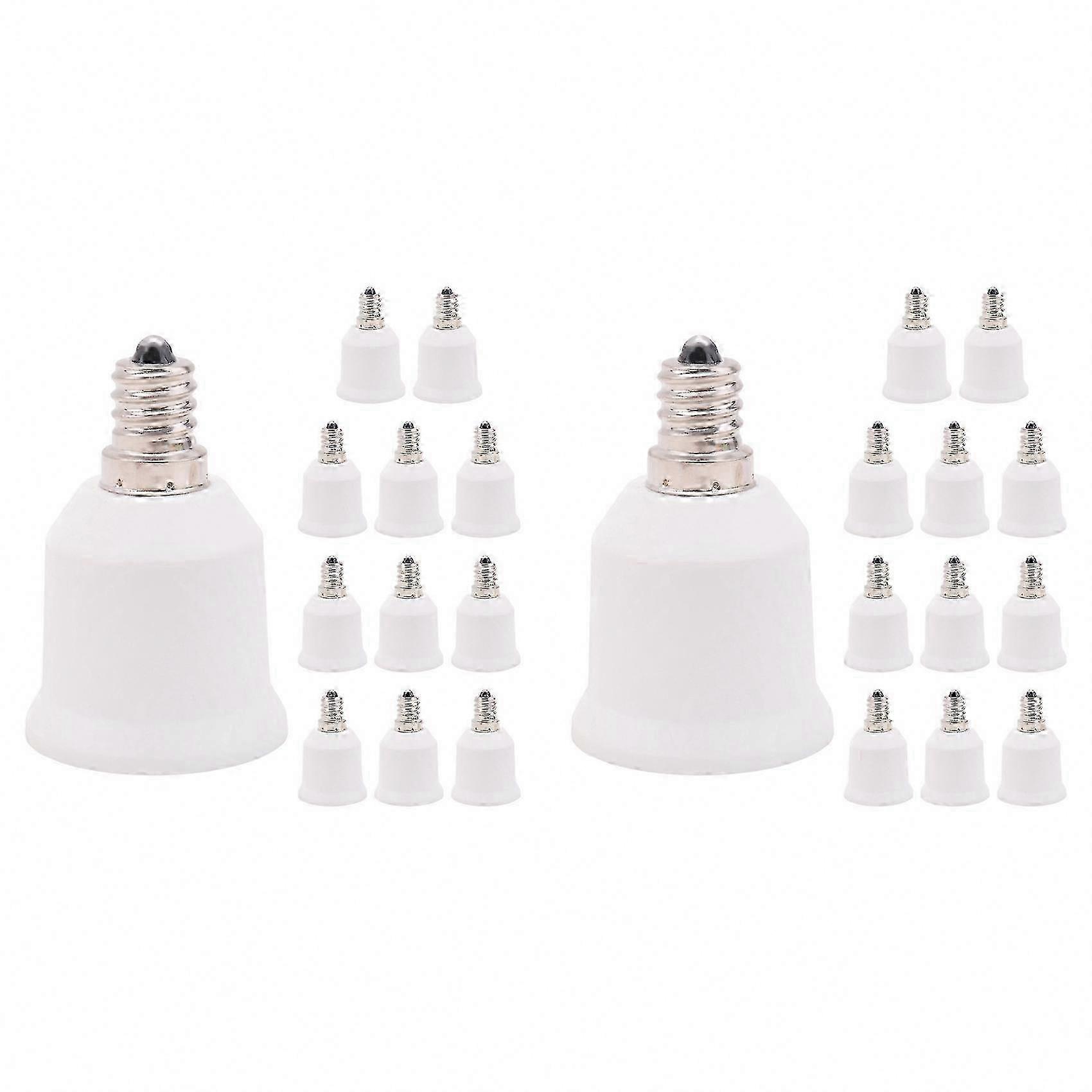 24-Pack E12 to E26 E27 Light Socket Adapter, Chandelier Medium Base Converter