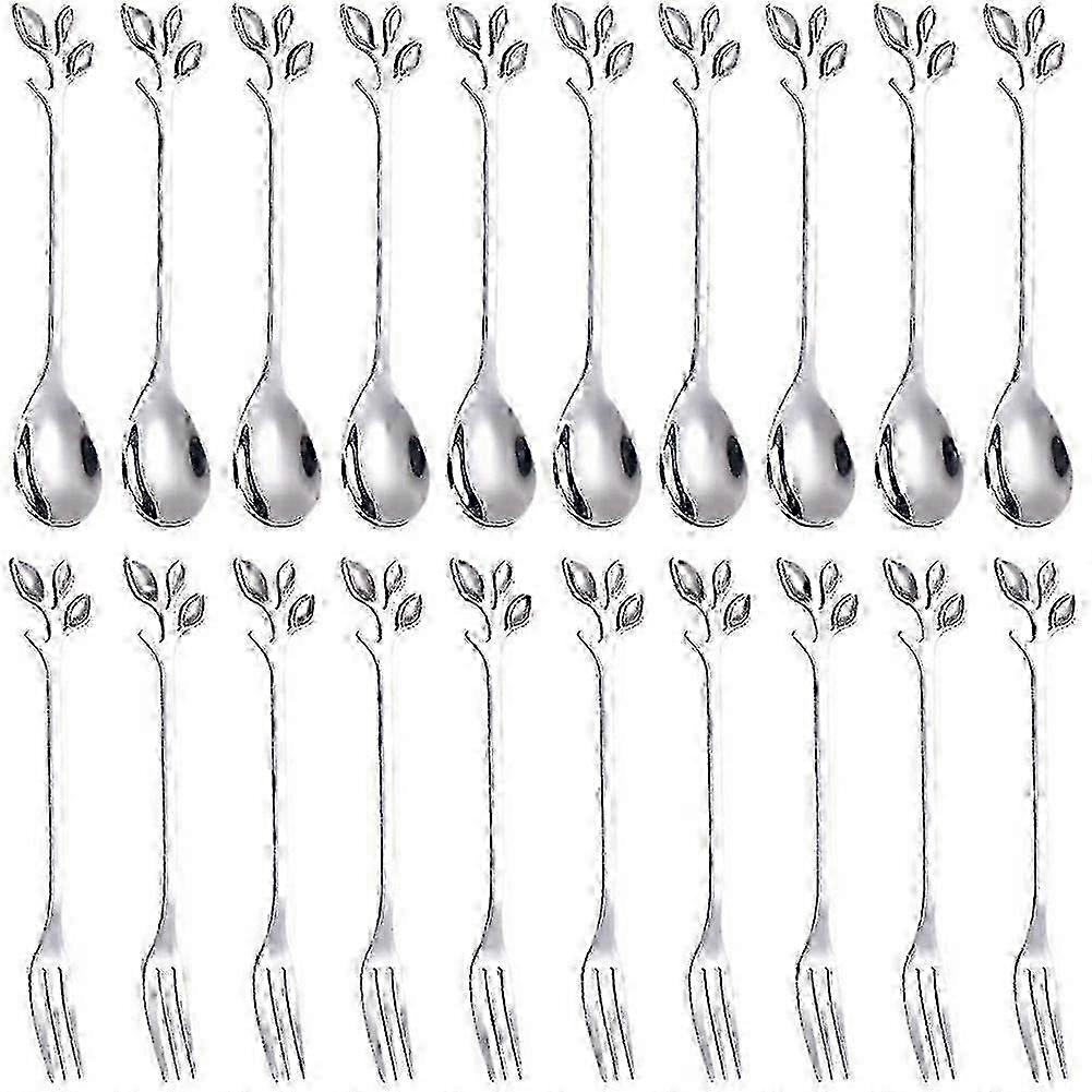 20-Piece Mirror-Polished Dessert Flatware Set