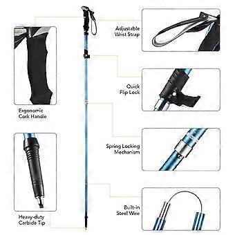 Trekking Pole Lightweight Collapsible Trekking Pole Five fold Walking Stick for Hiking Camping Backpacking