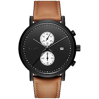 Meller makonnen wit camel Japanese Quartz Analog Man Watch with Cowskin Bracelet 4NW-1CAMEL