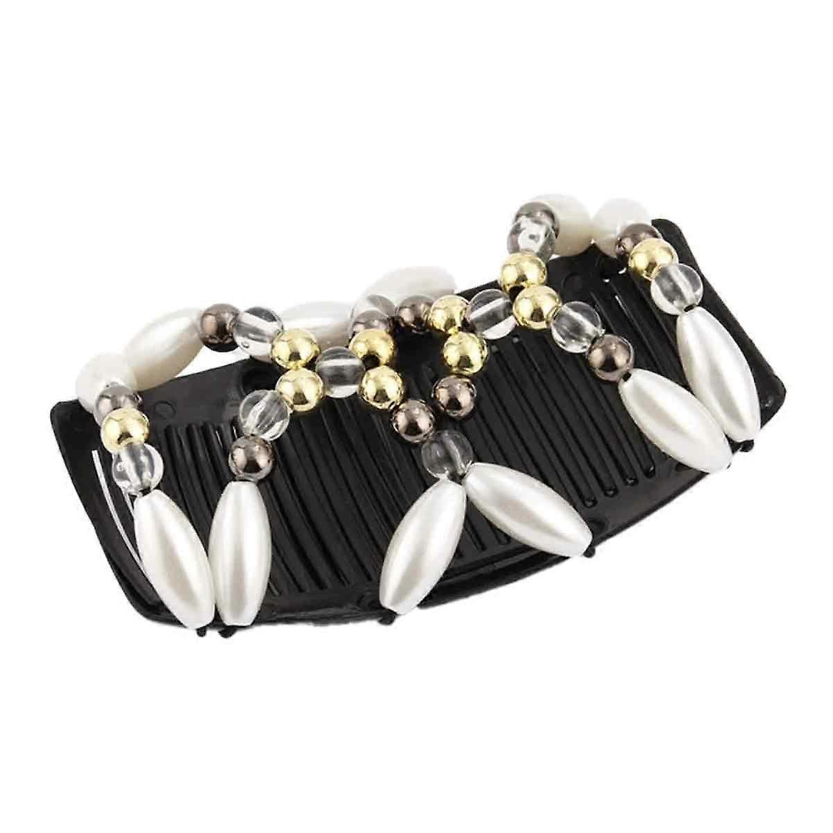 Stretch Beaded Hair Combs Elegant Stylish Versatile