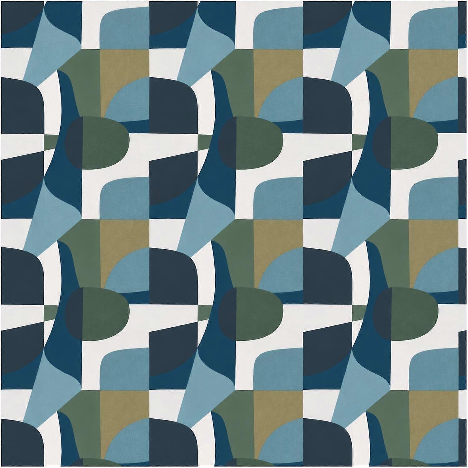 Geometric Blue Abstract Wallpaper