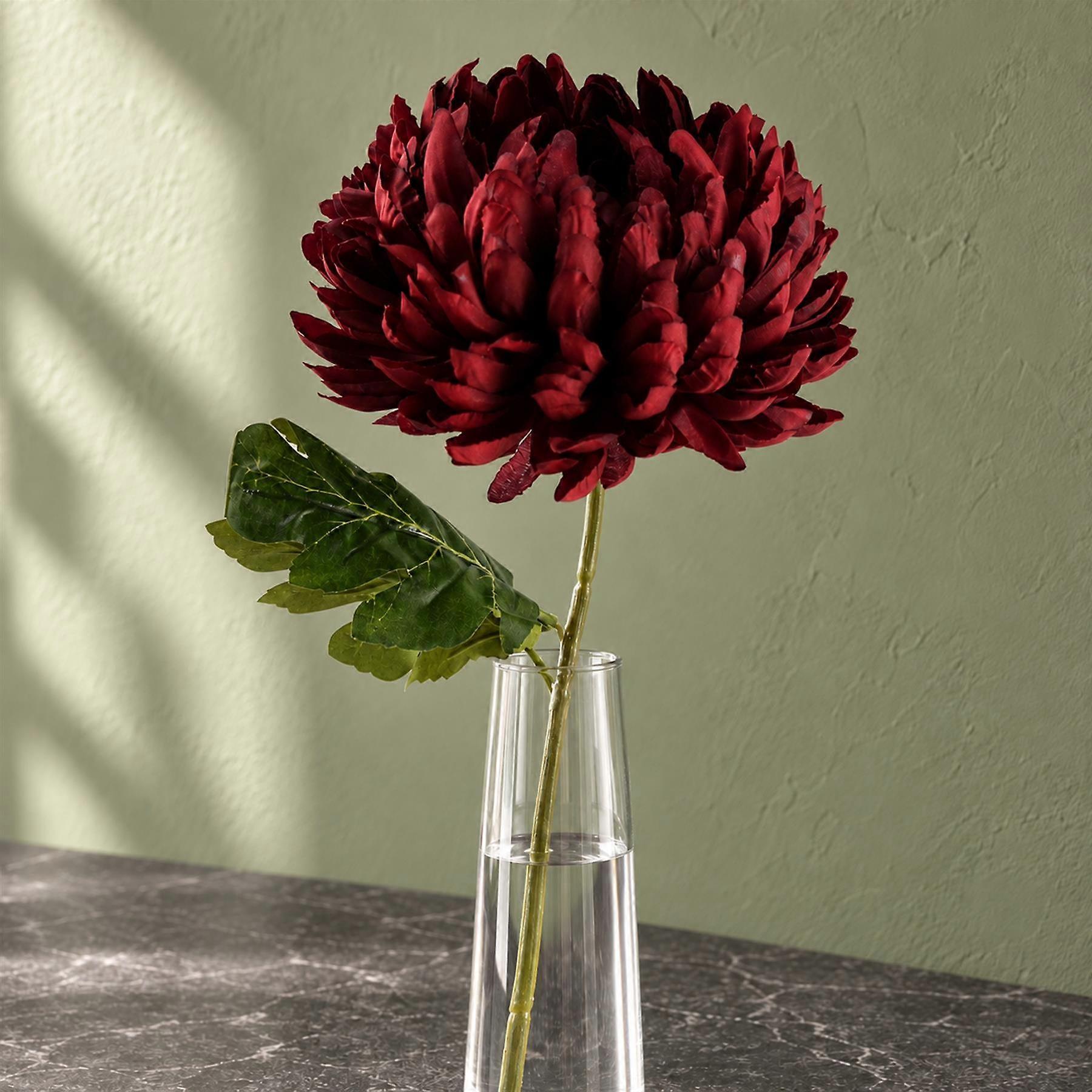 75cm Artificial Extra Large Reflex Chrysanthemum Red