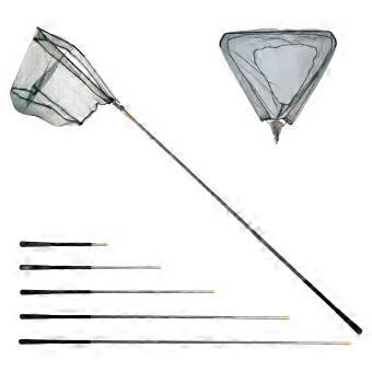 Visschep, opvouwbaar, telescopisch 190 cm, voor karpers en forel