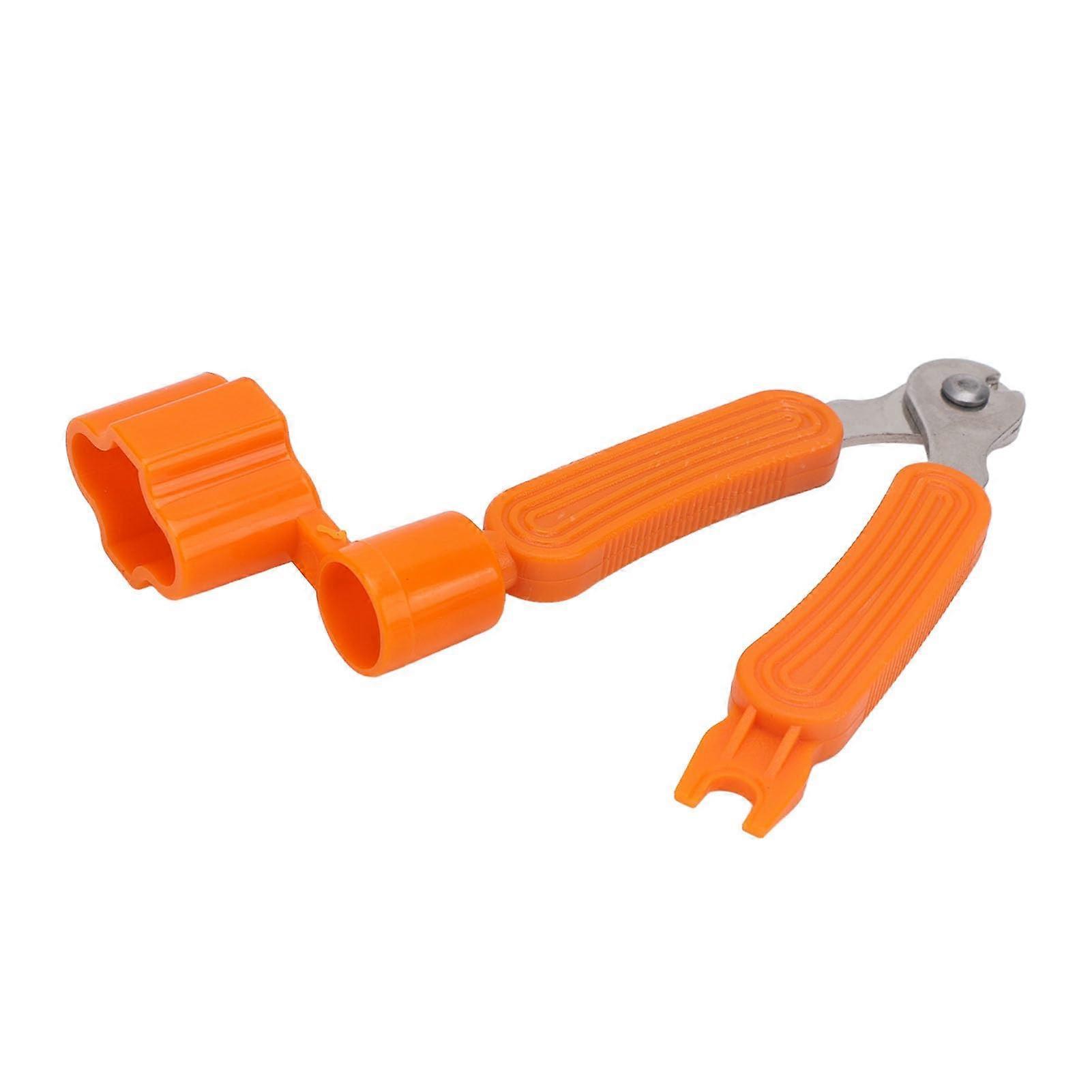 Ergonomic 3-in-1 Guitar String Tool Orange