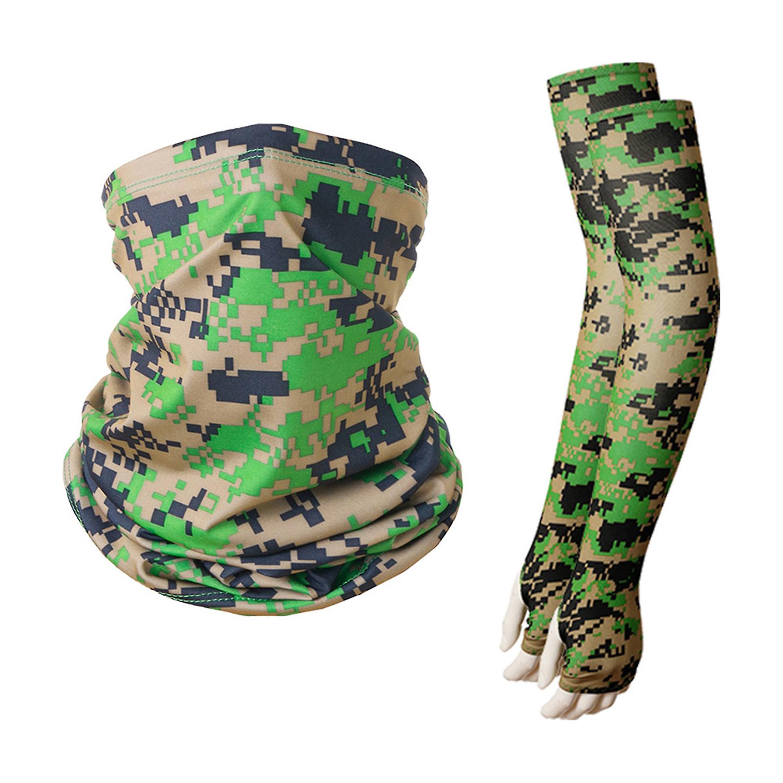 Outdoor Sports Sunscreen Set Summer Face Cover Ice Silk Cooling Arm Sleeves