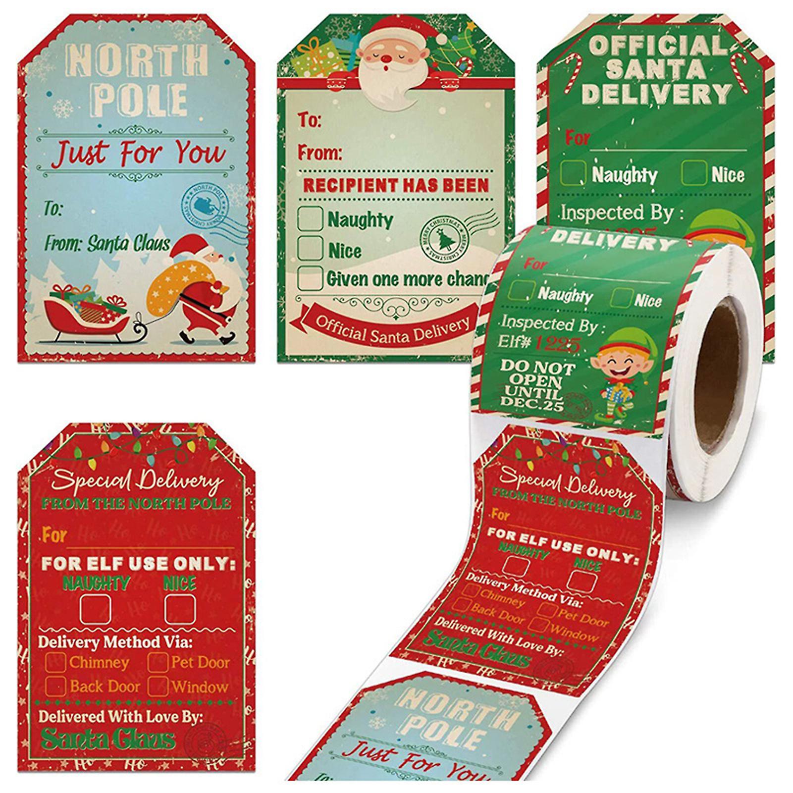 Christmas Present Clings Decals Lightweight Self Adhesive Stickers Labels