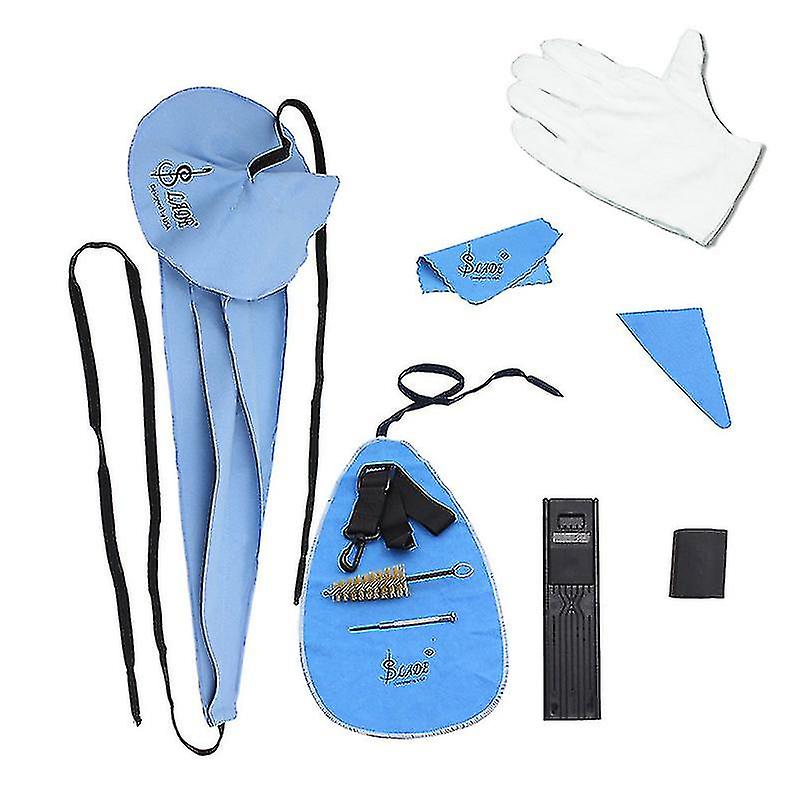 10-piece Saxophone Cleaning Care With Shell Kit, Suitable For Clarinet,wind Instruments
