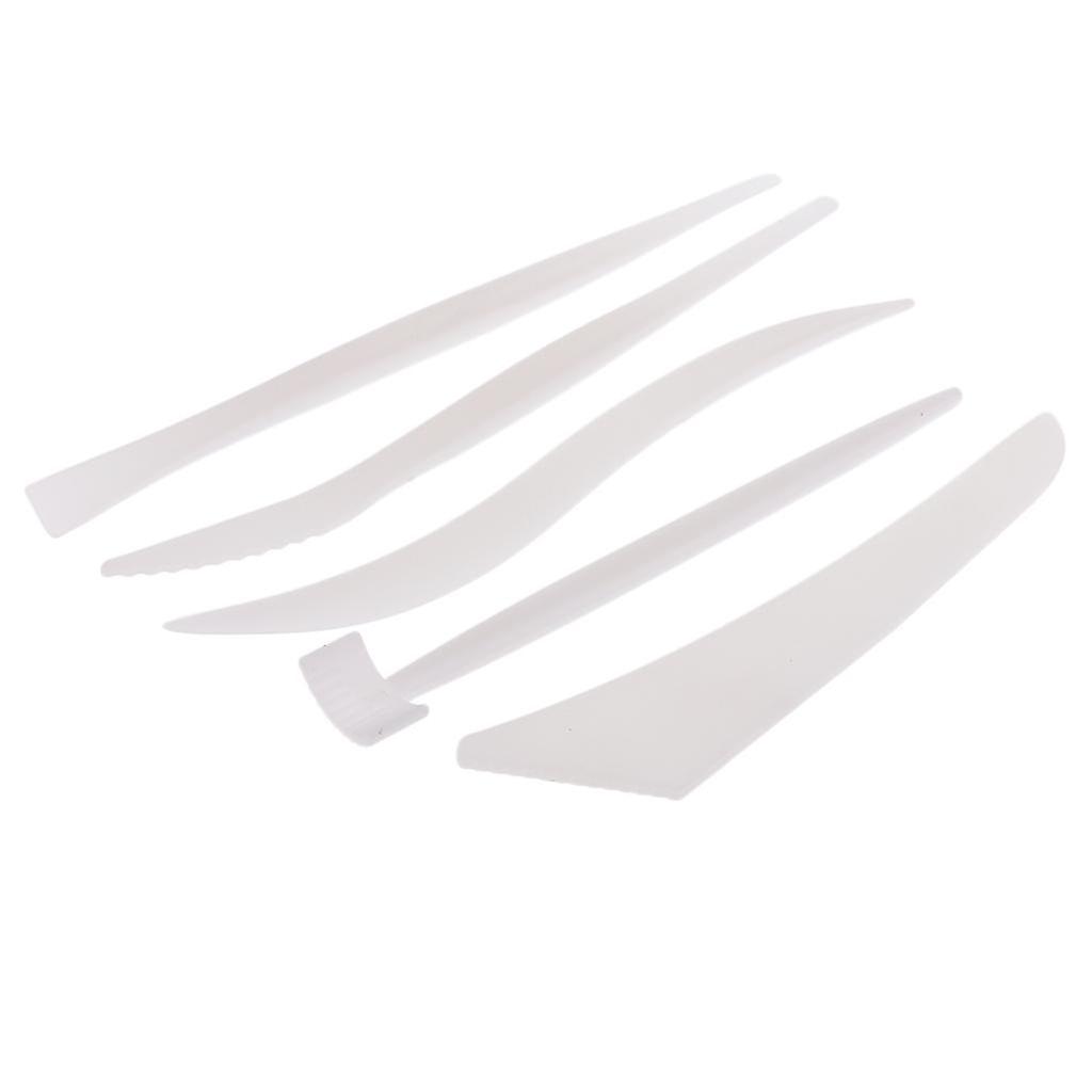 5 Pieces Plastic Pottery Clay Sculpting Tools Sharpen Modeling Tools DIY Set