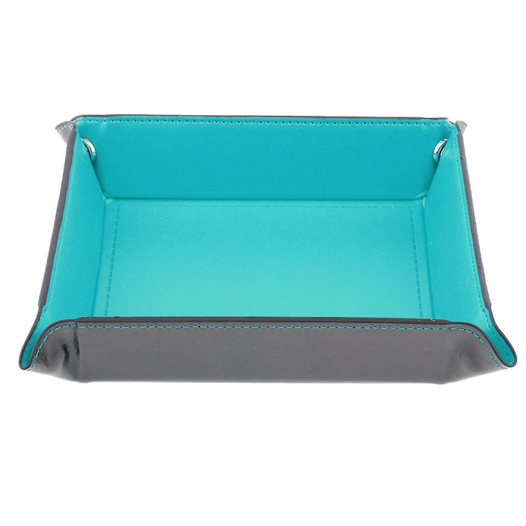 Quadrangle Board Game Dice Storage Collapsible Desktop Storage Light Blue