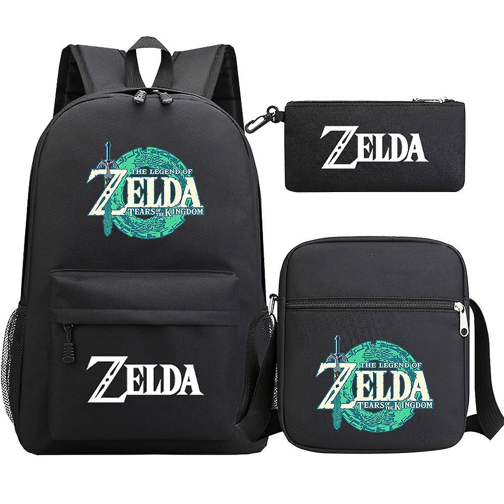 « Kingdom of Zelda Tears » Imprimé Cartable Trois-pièces: sac à dos  d'étudiant adolescent combinaison d'épaule unisexe pour hommes et femmes