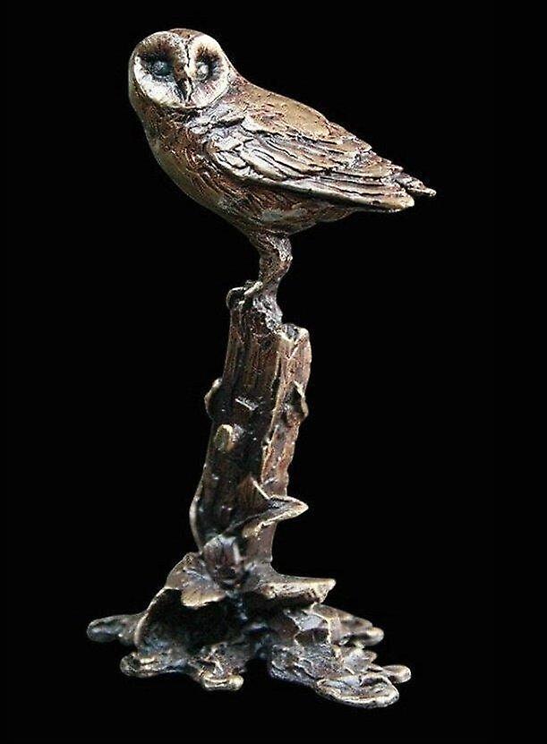 Barn Owl Bronze Miniature Sculptures & Statues