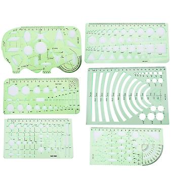 Multifunctional Architecture Drawing Template Rulers DIY Painting Hollow Ruler Kit (#4)