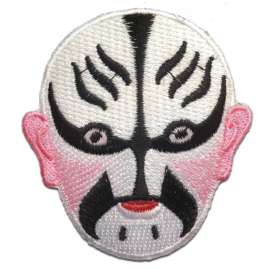 Patch / Iron-on Patch - Spooky Mask Film - White - 7 x 7.8 cm - Patch Patches
