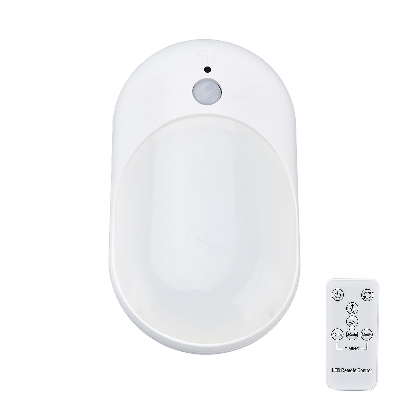 LED Infrared Sensor Night Light 7 Keys Remote Control Rotated 90 Degrees Soft Lighting Remote Control Timing Night LightUS Plug