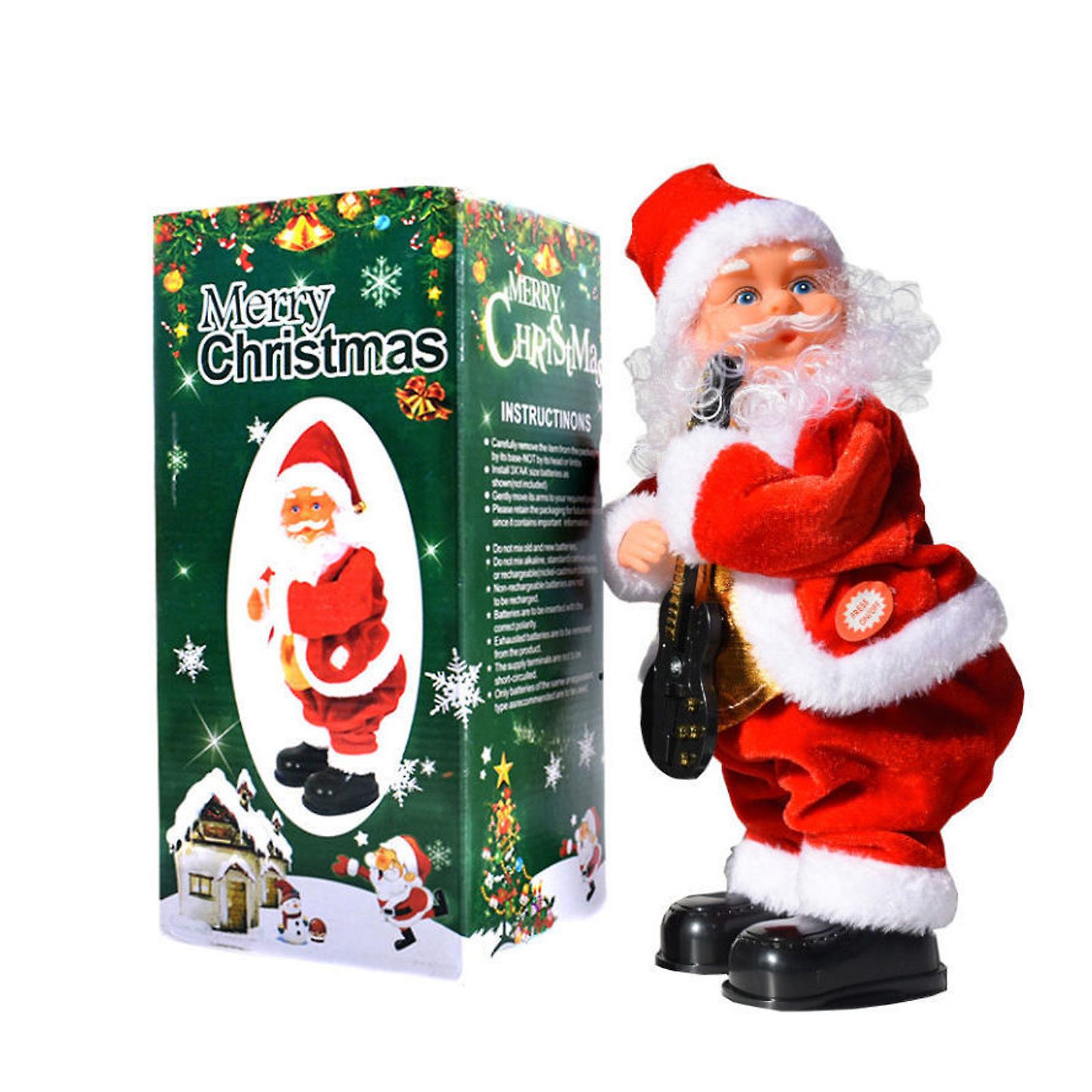 Juguete eléctrico de Papá Noel, sacudiendo la cabeza cantando