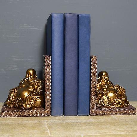 Gold Happy Buddha Buchstützen von Allianceinteriorsltd