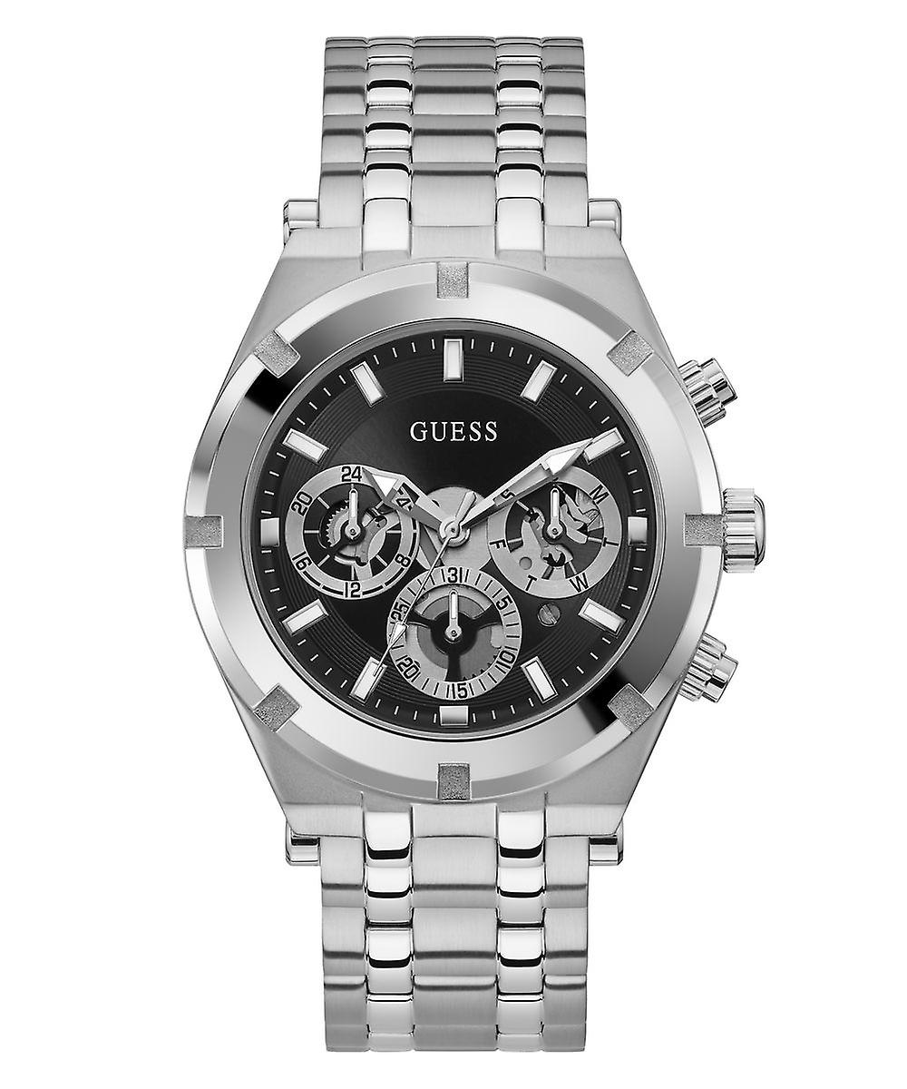 Guess Men's Watch Wristwatch Multifunction CONTINENTAL GW0260G1 stainless steel silver