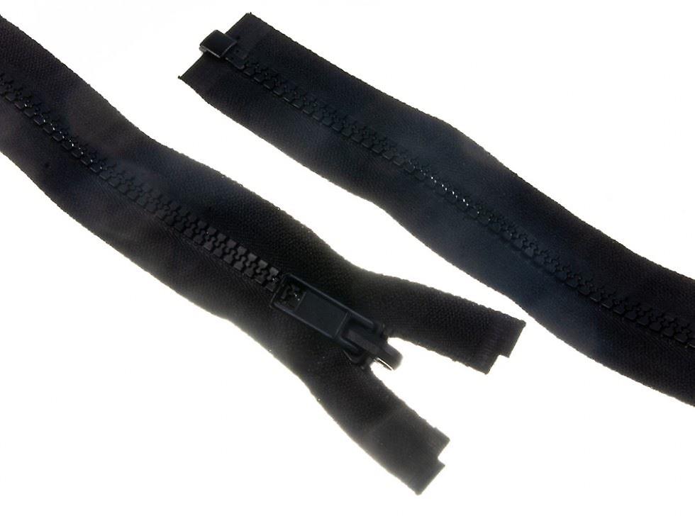 Minerva Reversible Chunky Open End Zips Black - 65 cm - each