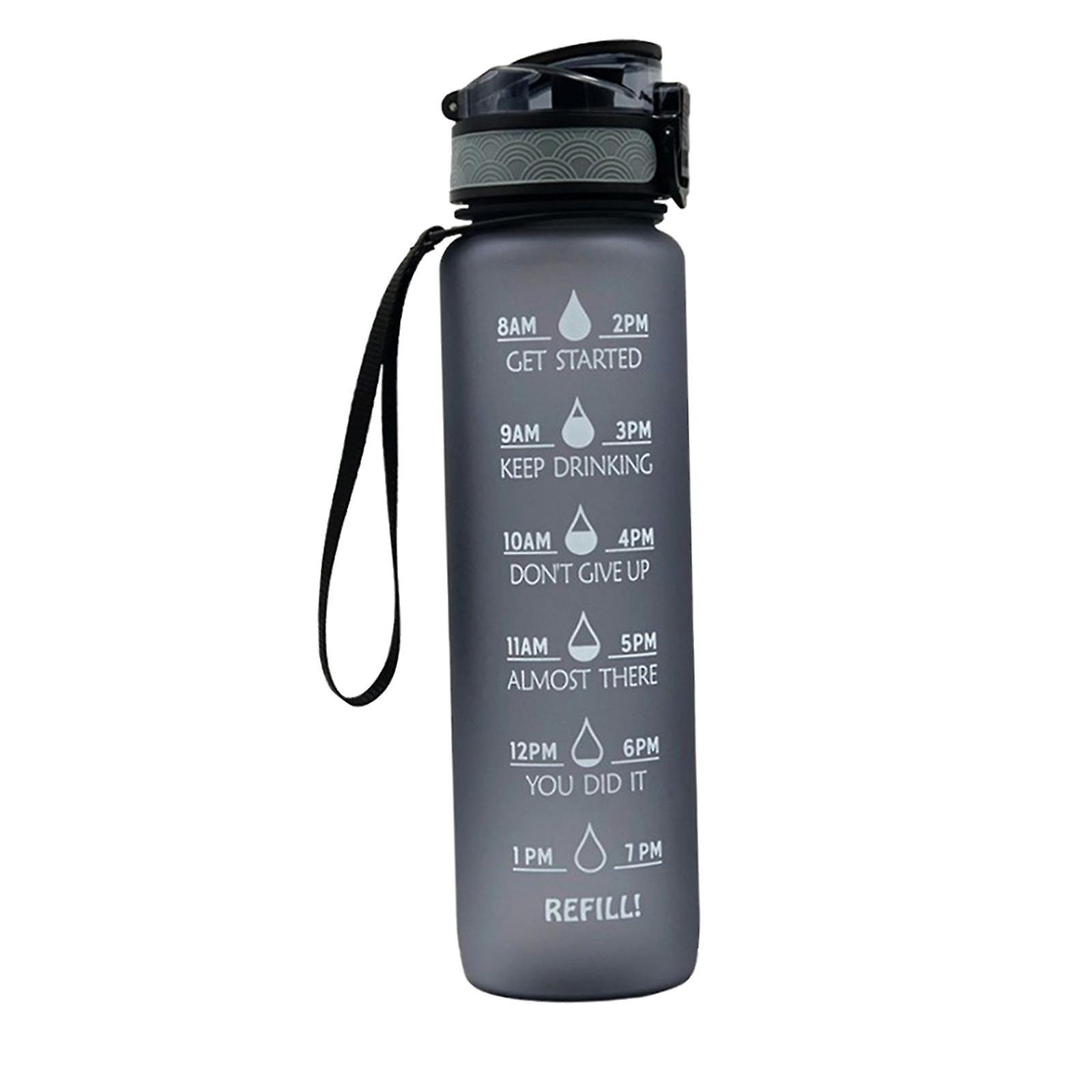 Tritan Water Bottle Large Capacity Reusable Jug for Fitness 1.0L Clear Blue