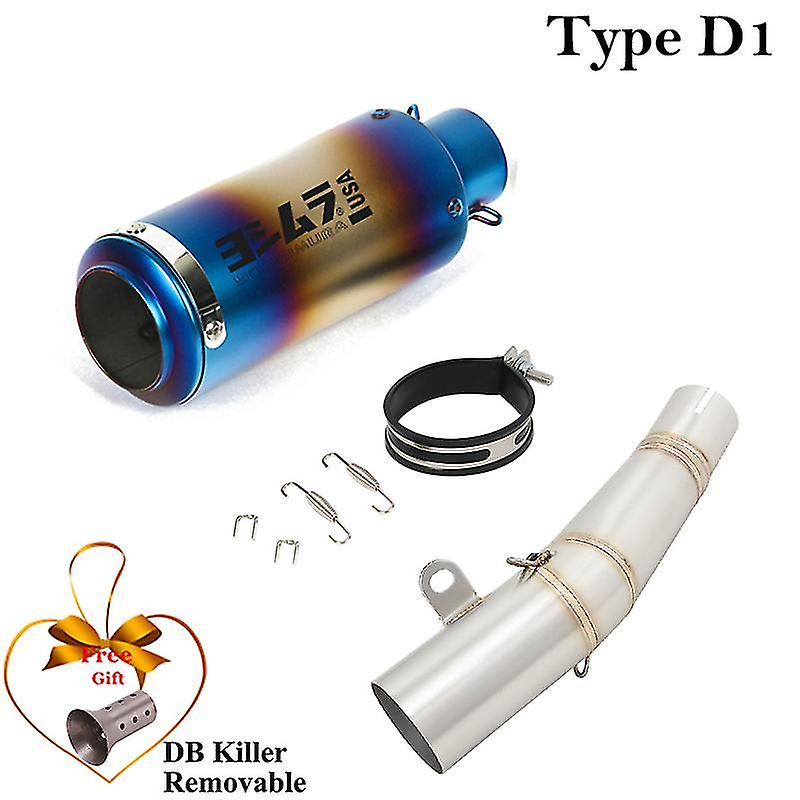 Slip On For Yamaha Yzf R6 2006 - 2023 Motorcycle Exhaust Escape System Modify Mid Link Pipe Carbon Fiber Muffler 60mm Db Killer