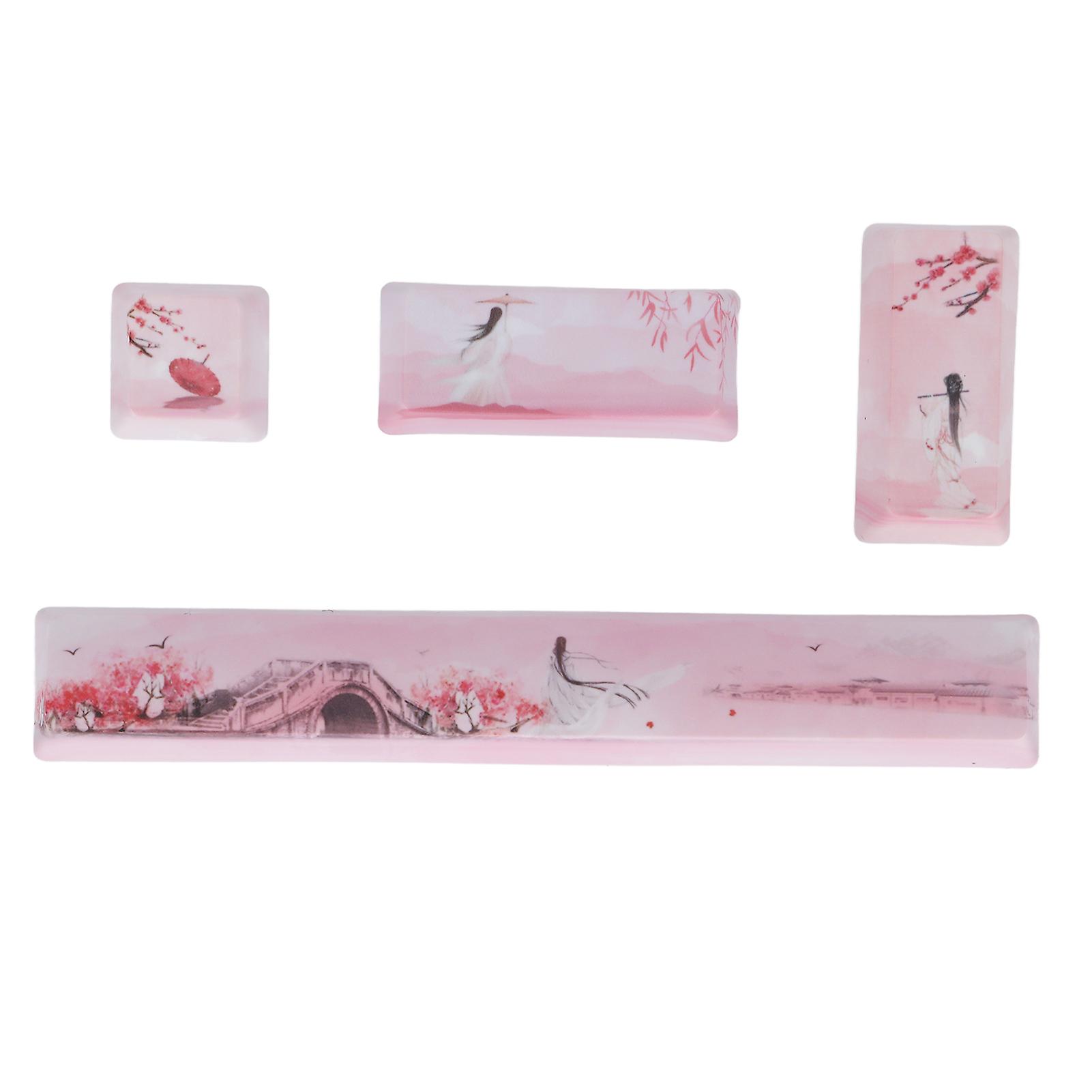 4Pcs Keycaps Space ESC Enter Numpad Enter High Durability Wear Resistant Bright Colors Mechanical Keyboard Keycaps